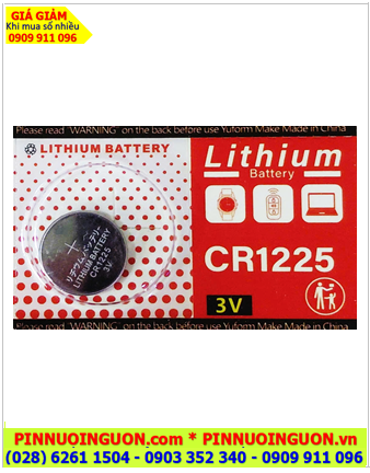 Eunicell CR1225, Pin Eunicell CR1225 Lithium 3V Manganese Dioxide (Li-Mn02) chính hãng